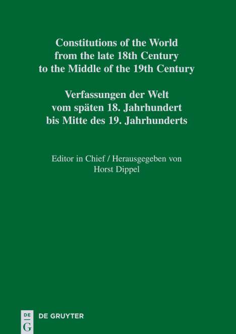 Constitutions of the World from the late 18th Century to the Middle of the 19th Century, Part II, Chiapas ¿ Puebla, Buch