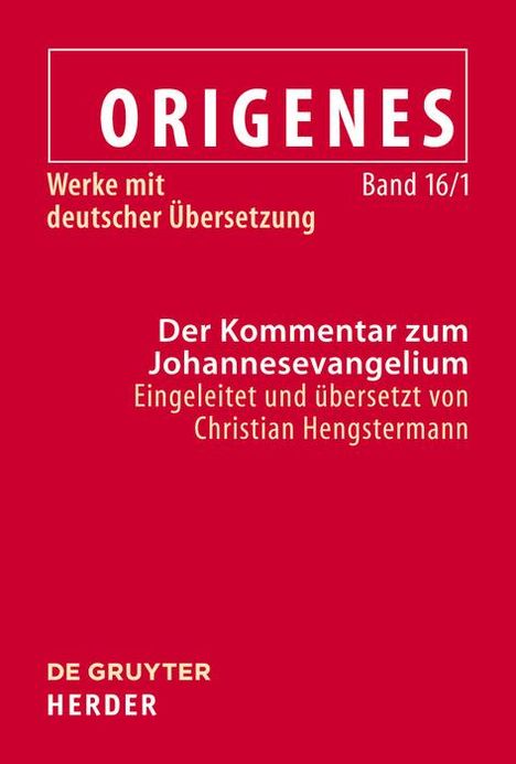 Origenes: Kommentar zum Johannesevangelium, Buch