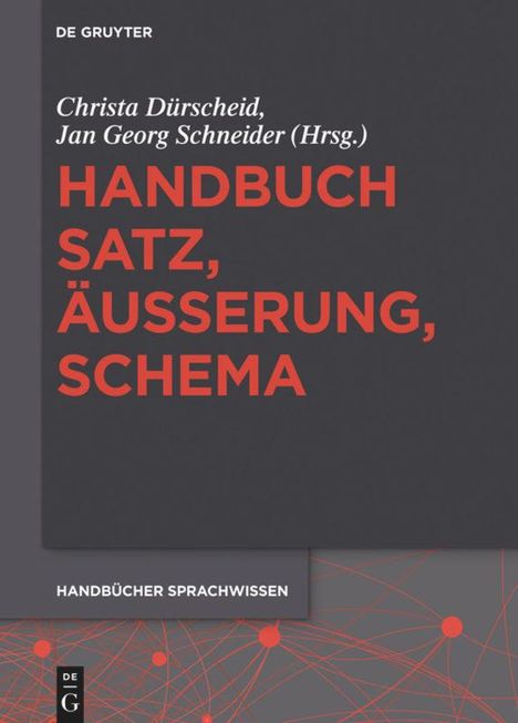 Handbuch Satz, Äußerung, Schema, Buch