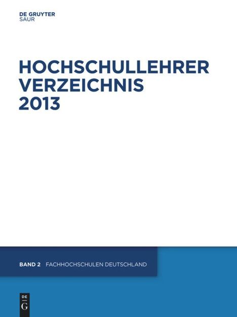 Fachhochschulen Deutschland, Buch