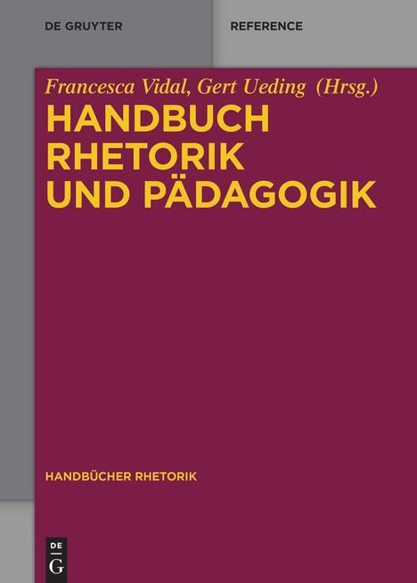 Handbuch Rhetorik und Pädagogik, Buch