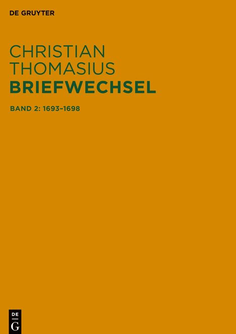 Briefe 1693-1698, Buch