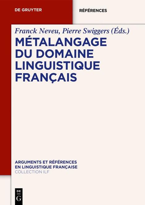 Métalangage(s) du domaine linguistique français, Buch