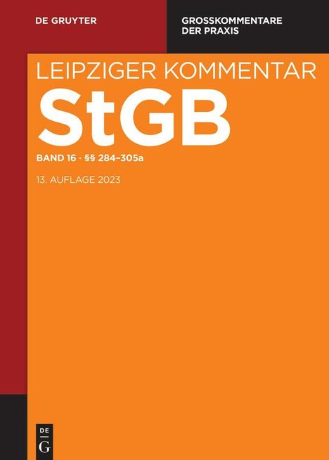 Strafgesetzbuch. Leipziger Kommentar §§ 284-305a, Buch