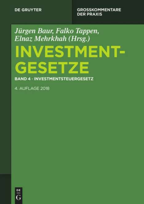 Investmentgesetze 4. Investmentsteuergesetz, Buch