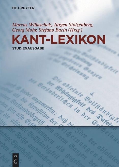 Kant-Lexikon, Buch