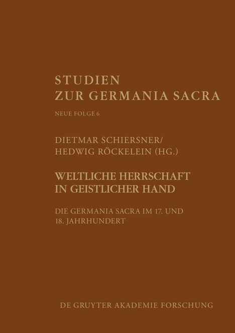 Weltliche Herrschaft in geistlicher Hand, Buch