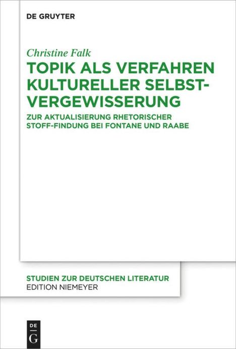 Christine Falk: Topik als Verfahren kultureller Selbstvergewisserung, Buch