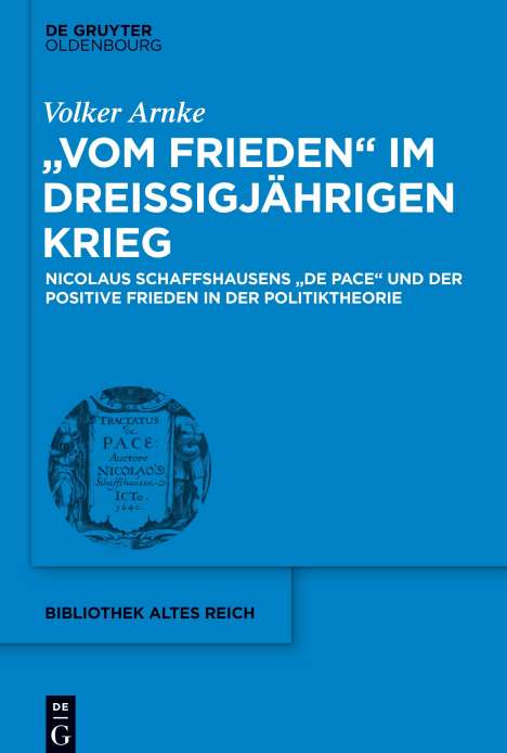 Volker Arnke: "Vom Frieden" im Dreißigjährigen Krieg, Buch