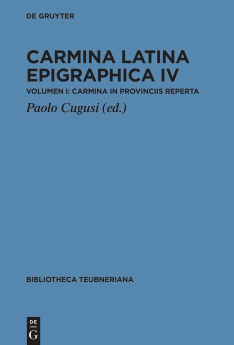 Carmina Latina Epigraphica, 1, Buch