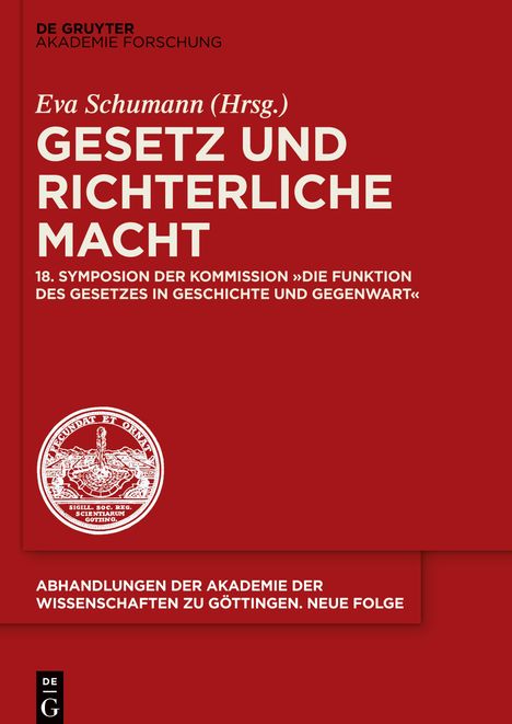 Gesetz und richterliche Macht, Buch