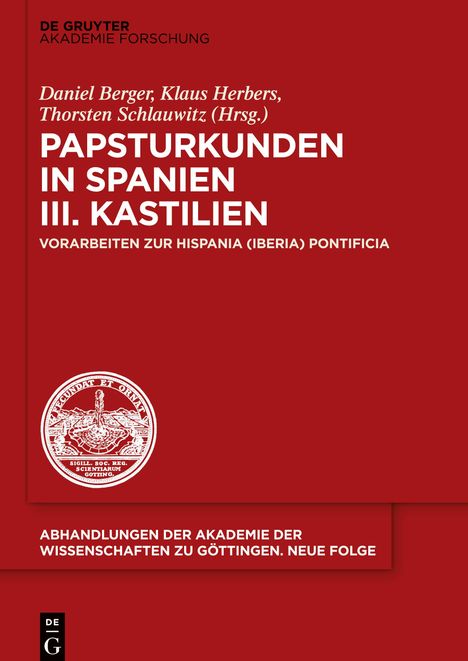 Papsturkunden in Spanien, Buch