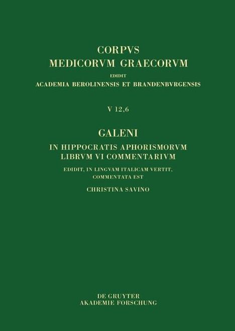 Galeni In Hippocratis Aphorismos VI commentaria, Buch
