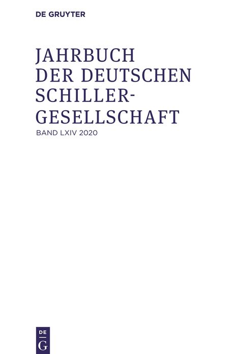 Schiller Jahrbuch Bd.64(2020), Buch