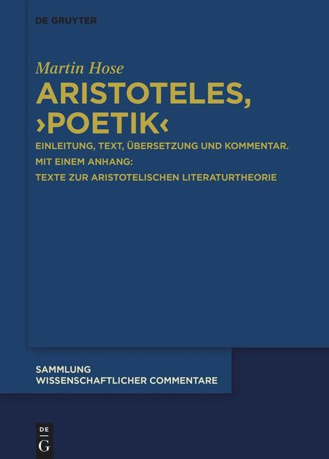 Martin Hose: Aristoteles, >Poetik<, 2 Bücher