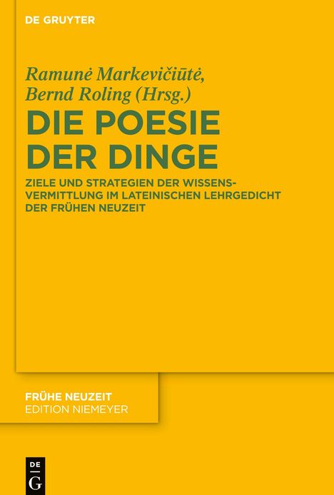 Die Poesie der Dinge, Buch