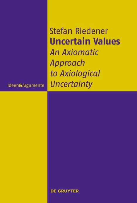 Stefan Riedener: Uncertain Values, Buch