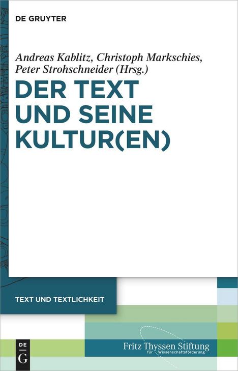 Der Text und seine Kultur(en), Buch