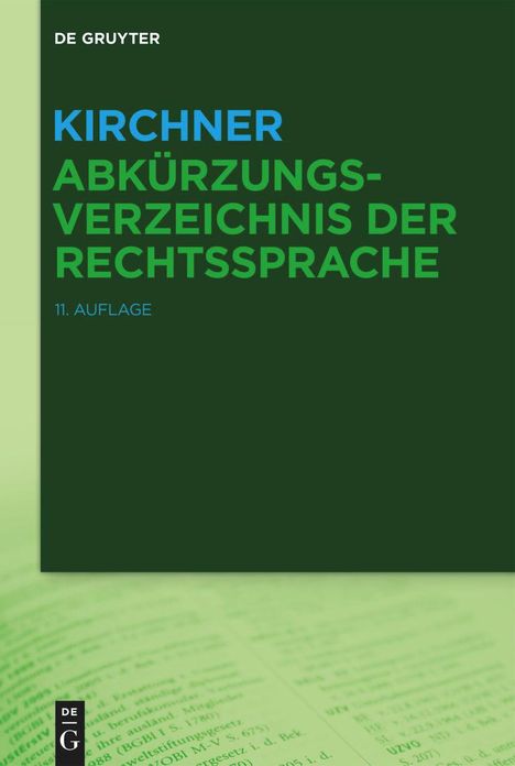 Kirchner - Abkürzungsverzeichnis der Rechtssprache, Buch