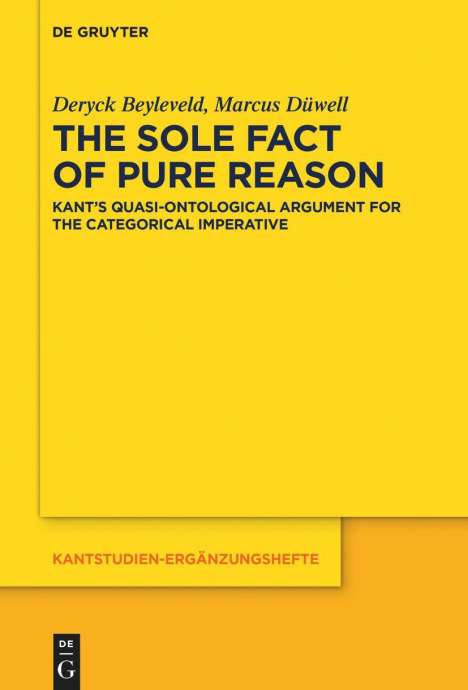 Marcus Düwell: The Sole Fact of Pure Reason, Buch