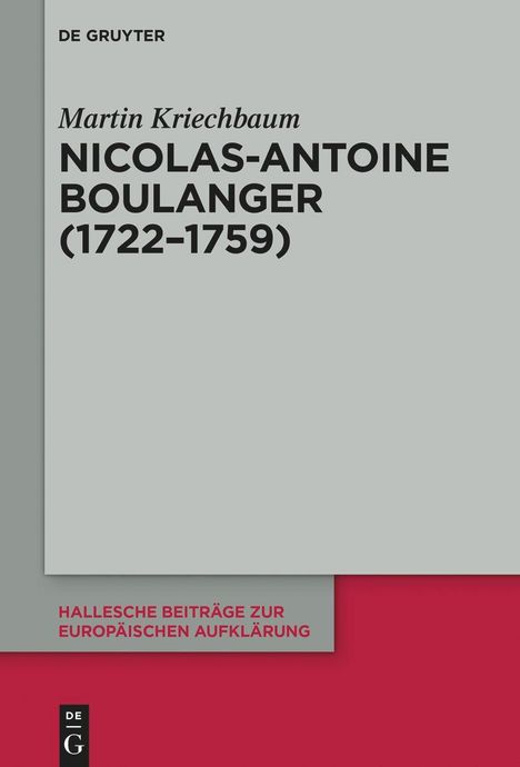 Martin Kriechbaum: Nicolas-Antoine Boullanger (1722-1759), Buch