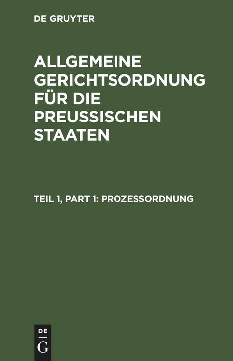 Prozeßordnung, 2 Bücher