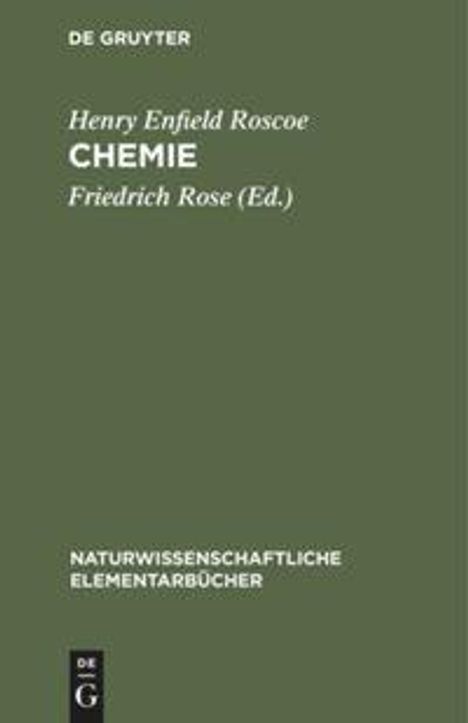 Henry Enfield Roscoe: Chemie, Buch
