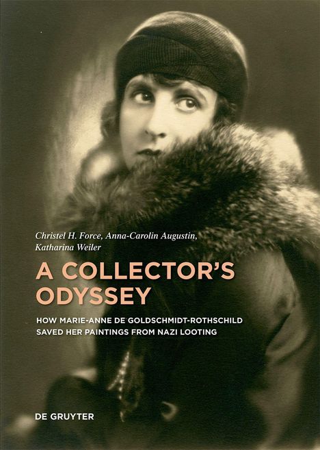 Titel: A Collector's Odyssey. Eine Frau mit Fell und Hut blickt nachdenklich zur Seite. Darstellung in Sepia.