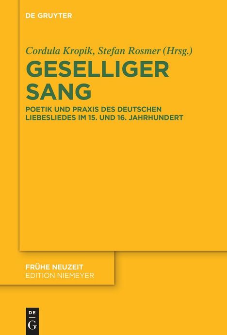 Geselliger Sang, Buch