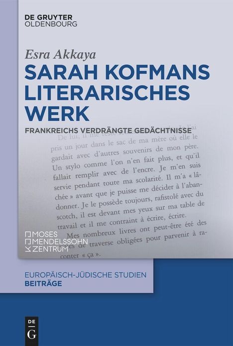 Sarah Kofmans literarisches Werk, Buch