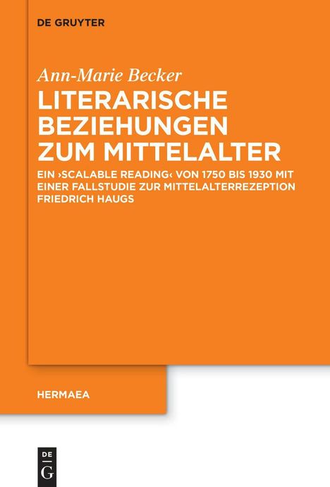 Literarische Beziehungen zum Mittelalter, Buch