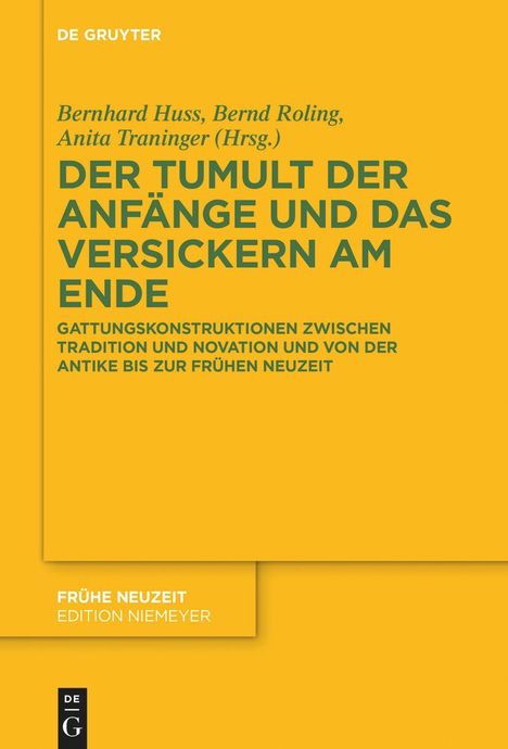 Der Tumult der Anfänge und das Versickern am Ende, Buch