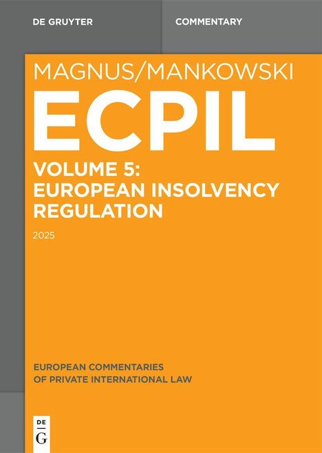 European Insolvency Regulation 2015, Buch