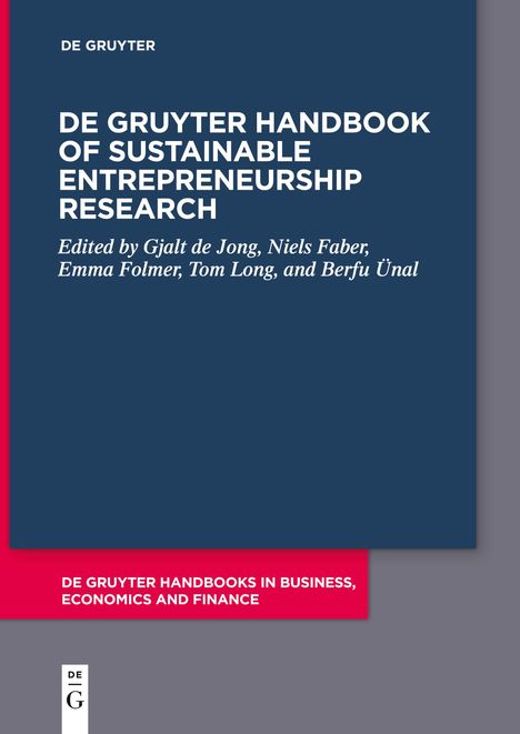 De Gruyter Handbook of Sustainable Entrepreneurship Research, Buch