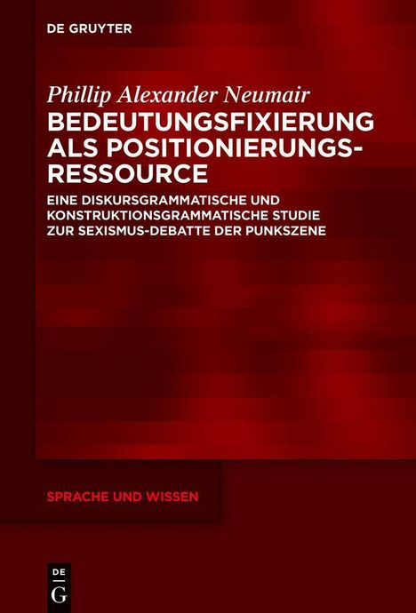 "Phillip Alexander Neumair: Bedeutungsfixierung als Positionierungsressource" auf rotem Hintergrund.