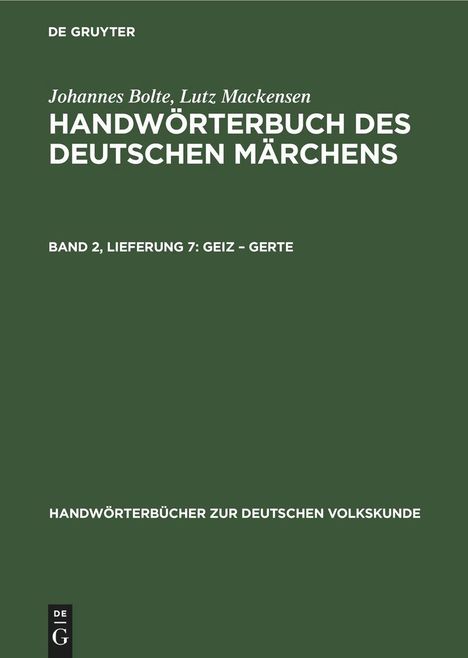 Lutz Mackensen: Geiz - Gerte, Buch
