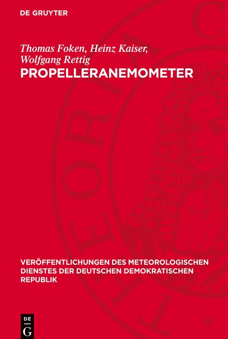 Thomas Foken: Propelleranemometer, Buch