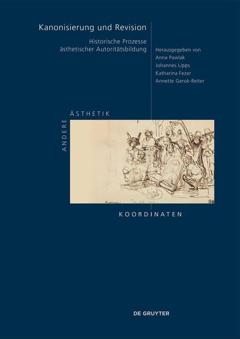 Titel: "Kanonisierung und Revision", Herausgeber: Pawlak, Lipps, Fezer, Gerok-Reiter. Skizzenartige Illustration von Personen.