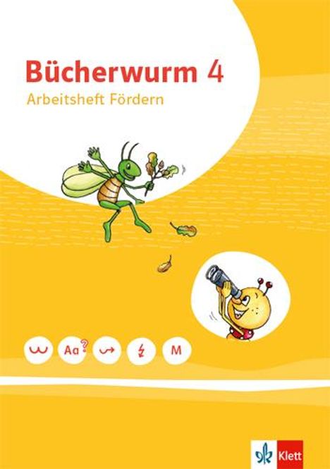 Bücherwurm Sprachbuch 4. Arbeitsheft Fördern und Inklusion Klasse 4. Ausgabe Berlin, Brandenburg, Mecklenburg-Vorpommern, Sachsen, Sachsen-Anhalt, Thüringen, Buch