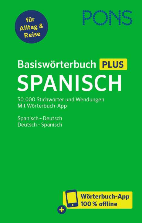 PONS Basiswörterbuch Plus Spanisch, 1 Buch und 1 Diverse