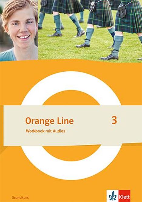 Orange Line 3 Grundkurs. Workbook mit Audios Klasse 7, 1 Buch und 1 Diverse
