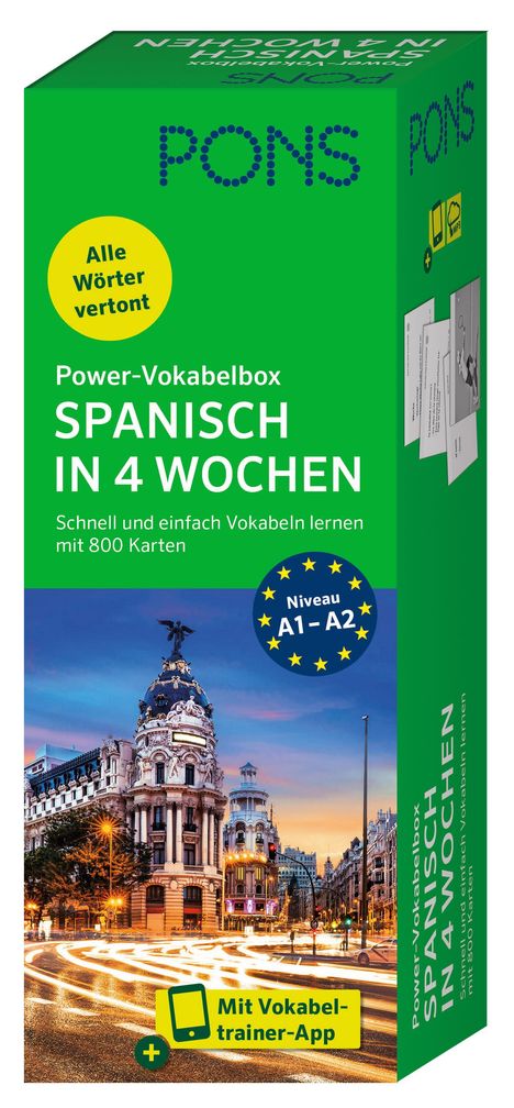 PONS Power-Vokabelbox Spanisch in 4 Wochen, Buch