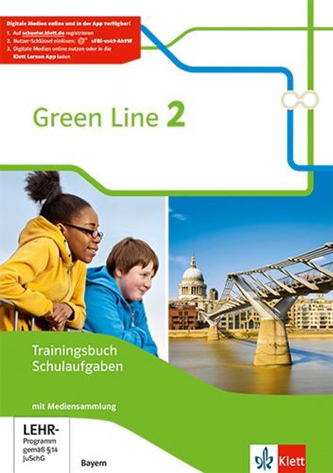 Green Line 2. Ausgabe Bayern. Trainingsbuch Schulaufgaben. Heft mit Lösungen und Nutzer SchlüsselCD-ROM Klasse 6, 1 Buch und 1 Diverse