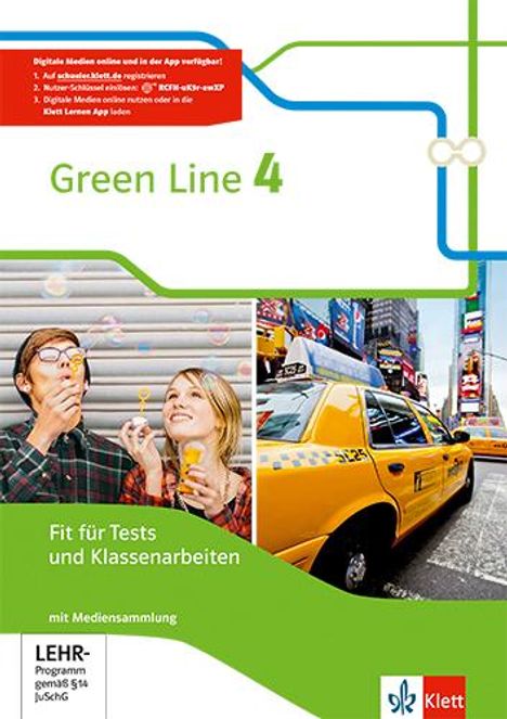 Green Line 4. Fit für Tests und Klassenarbeiten mit Lösungsheft und Mediensammlung. Bundesausgabe ab 2014, 1 Buch und 1 Diverse