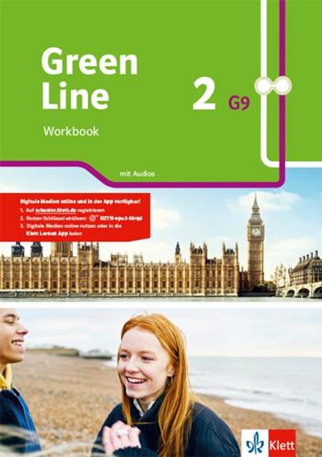 Green Line 2 G9. Workbook mit Audios Klasse 6, 1 Buch und 1 Diverse