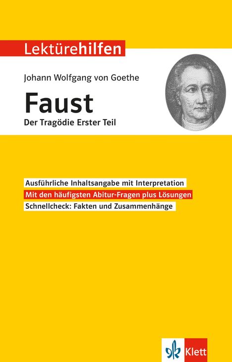 Lektürehilfen Johann Wolfgang von Goethe "Faust - Der Tragödie erster Teil", Buch