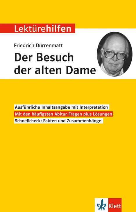 Lektürehilfen Friedrich Dürrenmatt "Der Besuch der alten Dame", Buch