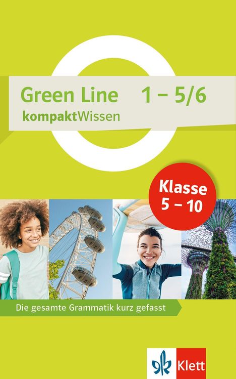 „Green Line kompaktWissen 1 - 5/6. Klasse 5 - 10. Die gesamte Grammatik kurz gefasst.” Logos, aktives Kind, Riesenrad.