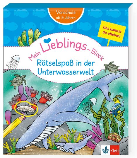 Klett Mein Lieblings-Block: Rätselspaß in der Unterwasserwelt, Buch