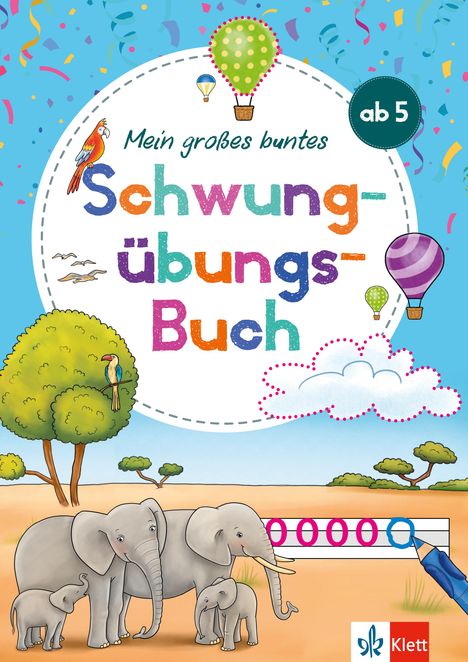 Mein großes buntes Schwungübungs-Buch ab 5 Jahren, Buch